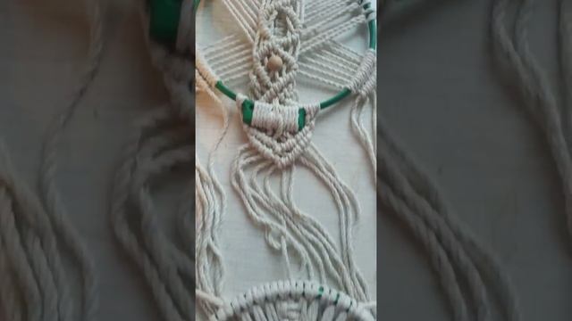 Макраме. Панно на круглой основе. Ловец Снов #плетение #ЛовецСнов смотреть онлайн