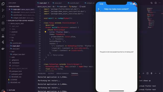 Async widget testing demo app walkthrough смотреть онлайн