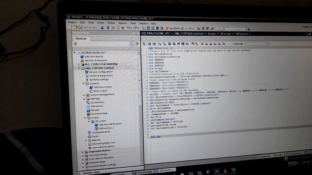 #TIA S7-1200 PLC communication with SQL server..using VB Script... смотреть онлайн