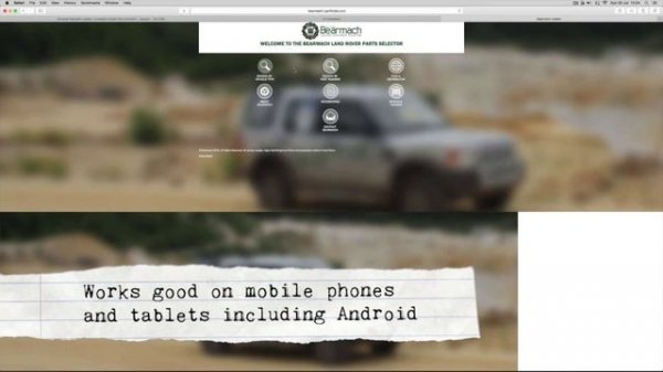 Land Rover parts fiche and Bearmach Mobile parts finder - The Fine Art of Land Rover Maintenance