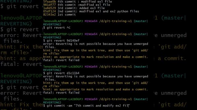 Git Revert and Reset смотреть онлайн