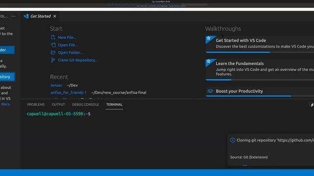 Клон из гита в VSCode. Быстрый рассказ смотреть онлайн