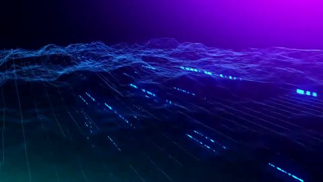 Cyberpunk Hi Tech Hologram Landscape Looped Background Animation 🔥 Free Animated Background смотреть онлайн