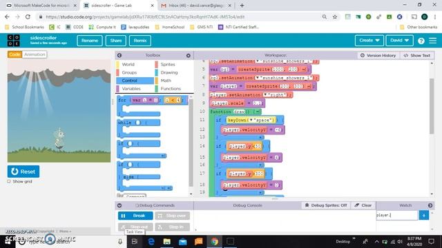 How to Jump and Add Original Sounds In GameLab on Code.org смотреть онлайн