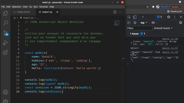 Apprendre le JavaScript le JSON #12 | formation JavaScript débutant смотреть онлайн
