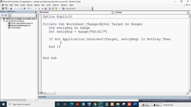 Multiple cells searchable drop down list in Excel (multiple searchable drop down) смотреть онлайн