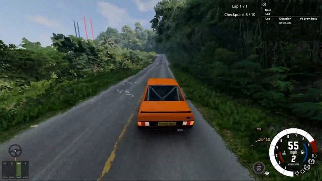 Ford Escort MK2 Uphill Time Trial - BeamNG Drive смотреть онлайн
