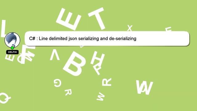 C# : Line delimited json serializing and de-serializing смотреть онлайн