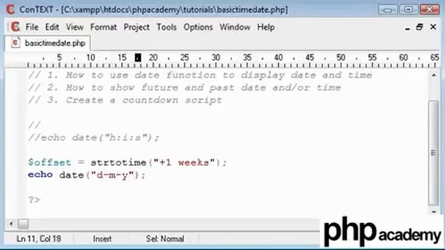 PHP Tutorials Date and Time Part 1 смотреть онлайн