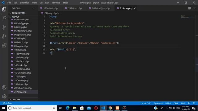 Types of Array in PHP || HINDI смотреть онлайн