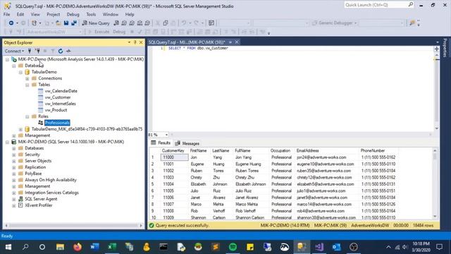 Row-Level Security on a SSAS Tabular Cube смотреть онлайн