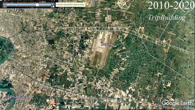 Suvarnabhumi Airport progress 1990-2020/From Google Earth/ смотреть онлайн