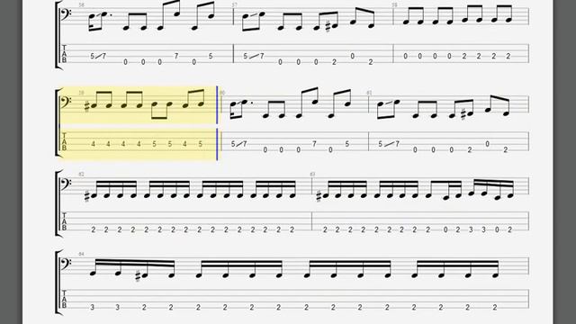 Metallica Hero Of the Day Bass guitar tablature смотреть онлайн