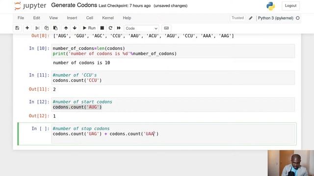 Python for Bioinformatics | Get Codons from Sequences | Bioinformatics for Beginners | Course смотреть онлайн