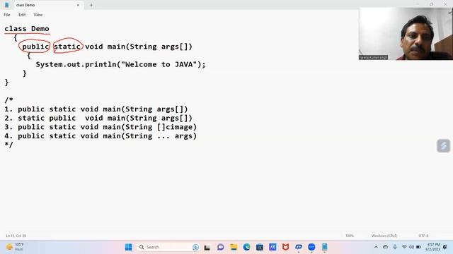 Different Format of main() method in JAVA(Video-6)|| By:- NKS #bca #main #cimage смотреть онлайн