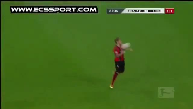 Eintracht Frankfurt vs Werder Bremen Goal - Fenin 1-1 08/04/2011 HD смотреть онлайн