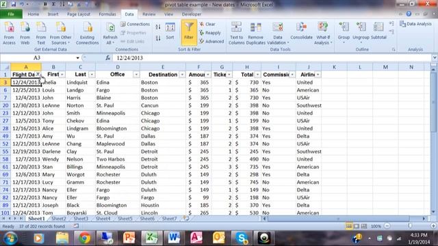 How to apply Excel date Filters to find a certain date range in your Excel data 2010 2013 2016 смотреть онлайн