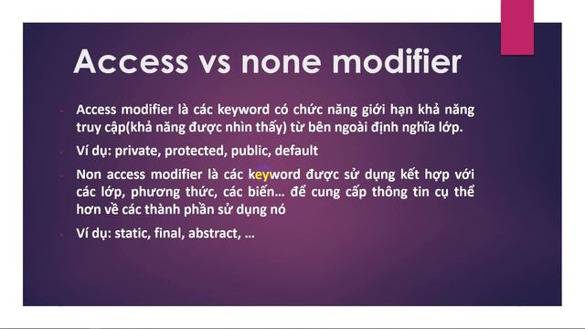 Java - Bài 50: Access vs non-access modifier смотреть онлайн