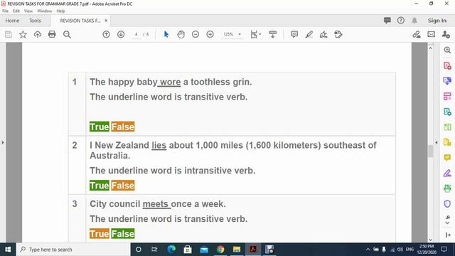 Grade 7 English Grammar Revision Tasks смотреть онлайн