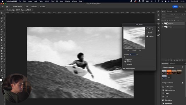 How to make THIS cool realistic film exposure blur effect on Photoshop смотреть онлайн