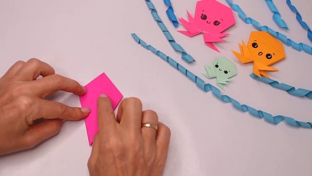 DIY Оригами Осьминог из бумаги. Простые поделки из бумаги своими руками смотреть онлайн