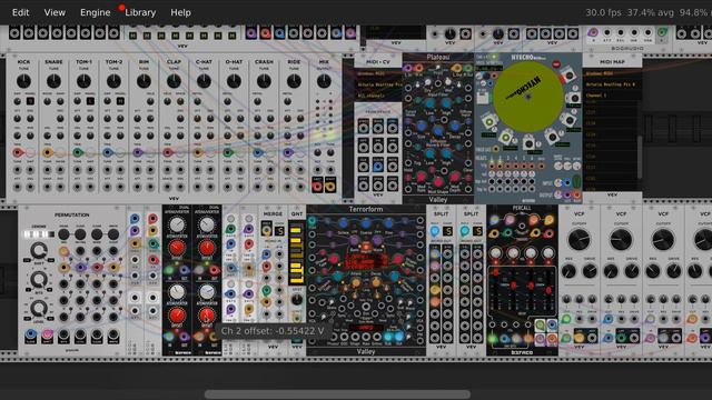 Uncut VCVRack Jam - melodic IDM смотреть онлайн