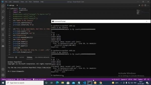 Python   Subprocess Module and String Functions