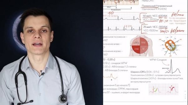 Научись читать ЭКГ за 14 минут!!! Простой алгоритм интерпретации ЭКГ