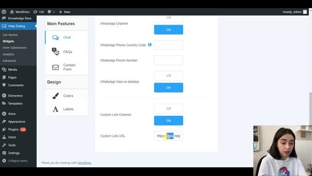 How to add WhatsApp, Contact Form, FAQ chat in your WordPress Website смотреть онлайн