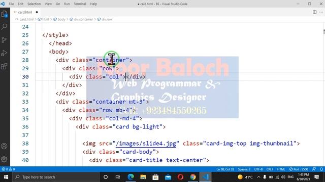 How to use Card in Bootstrap in Urdu with Examples by Noor Baloch смотреть онлайн