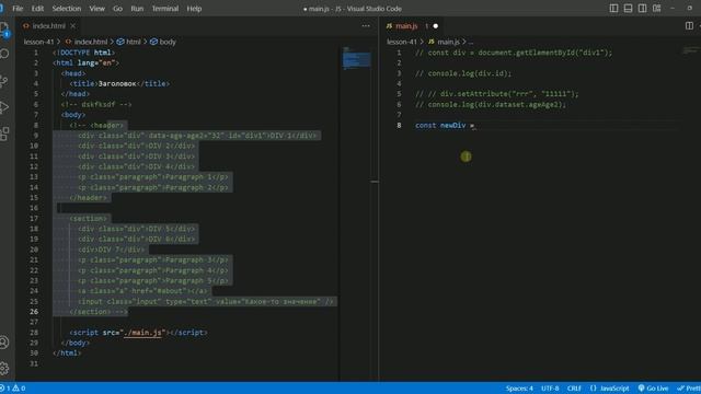 JavaScript. Работа с DOM #3. Атрибуты и свойства. Создание новых узлов. смотреть онлайн