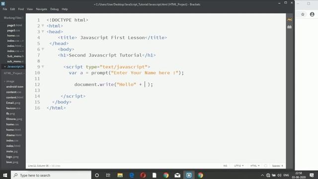 Prompt Method in JavaScript || Get Input from User || JavaScript Tutorial for Beginners (Hindi) смотреть онлайн