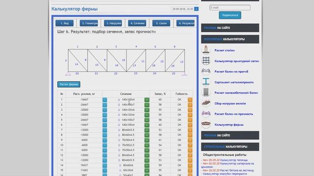 Расчет металлической фермы онлайн смотреть онлайн