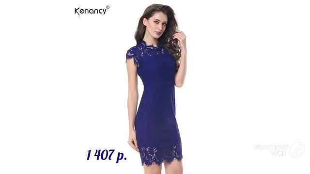 Женская одежда с AliExpress Kenancy Элегантное вечернее платье без рукавов смотреть онлайн