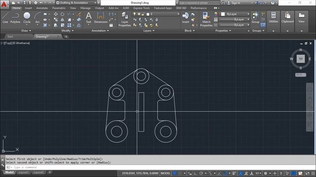 AutoCAD 2016 2D - Exercise 6 смотреть онлайн