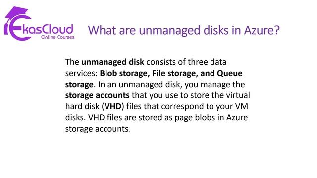 # Differences between Managed and Unmanaged Disks| Ekascloud | English смотреть онлайн