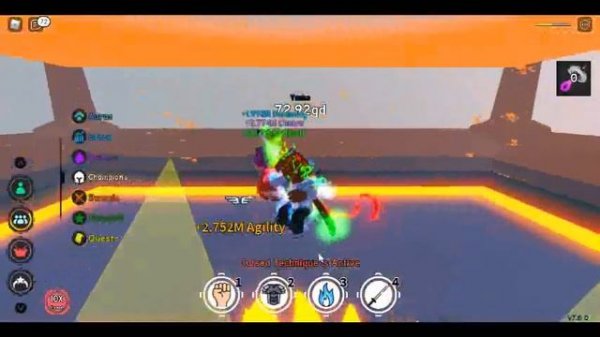 (Roblox anime fighting simulator) new op cursed techniques volcano (showcase)