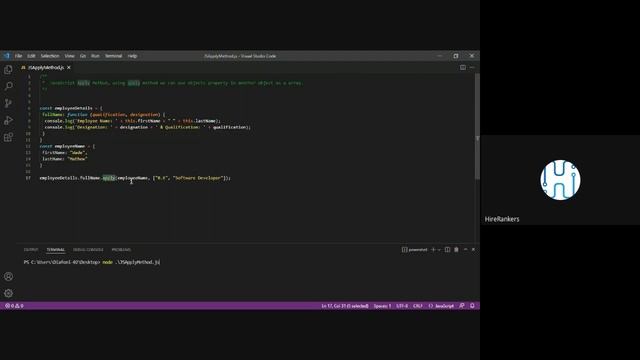 Angular Tutorial - 13 | JavaScript Apply Method | HireRankers смотреть онлайн