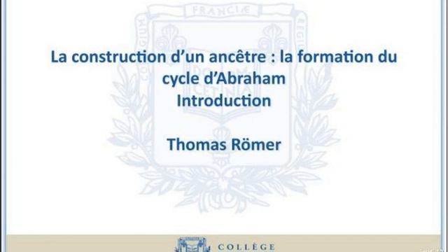 Thomas Römer. 2. Конструирование предка. Формирование цикла Авраама. 11.02.09 смотреть онлайн