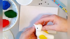 Как слепить дымковскую птичку