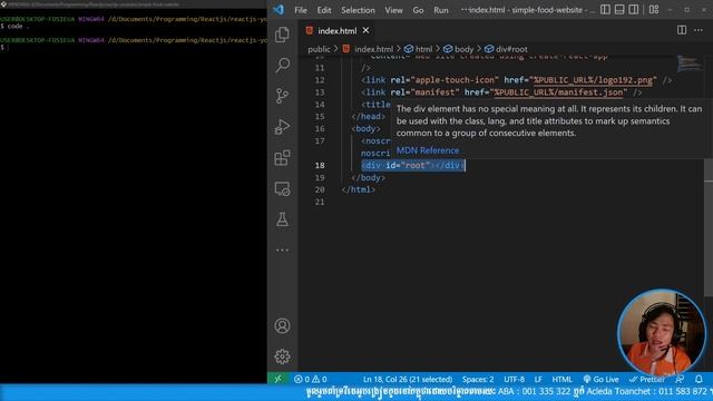 Simple Food Website using ReactJS(TypeScript) Part 01 | MengSreang Channel смотреть онлайн