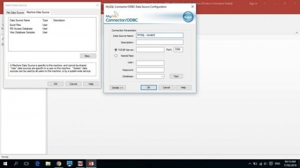 linking MS Access to My SQL using ODBC connector
