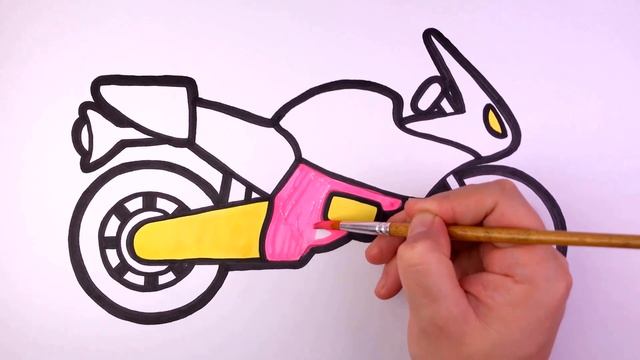 How to draw a motorcycle for kids?