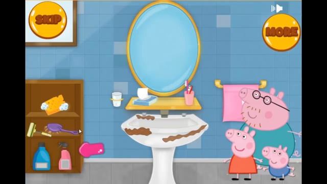 Peppa Pig Games - Peppa Pig Bathroom Cleaning - Cool Game for Kids смотреть онлайн