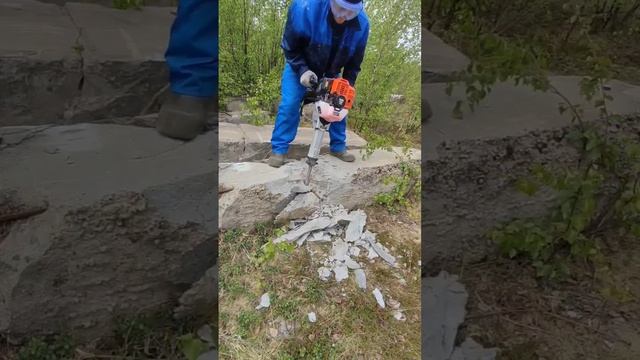 Бензиновый отбойный молоток Messer JH-100. смотреть онлайн