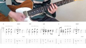 Stevie Wonder - Isn't She Lovely (guitar cover with tabs & chords)