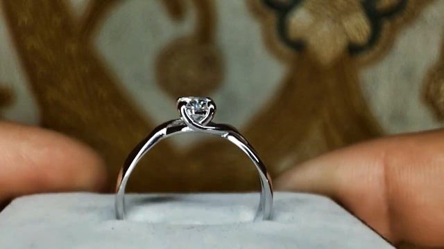 Кольцо белое золото 585 проба белоснежный муассанит 0,36 кт арт 832 смотреть онлайн