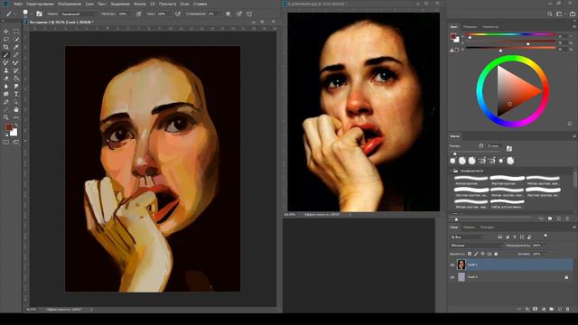 Digital Painting Timelapse I Портрет в фотошопе смотреть онлайн