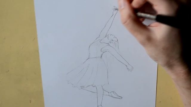 Рисуем девушку в танце. Фигура человека в движении. Наброски карандашом. Короткая версия смотреть онлайн