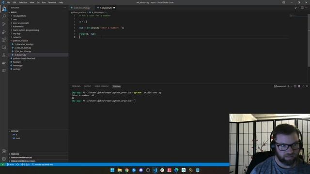 3.8 - Learn Python: Write a Script: Divisors смотреть онлайн
